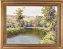 REFLECTIONS ON THE RIVER DUN by Charles McAuley at Ross's Online Art Auctions