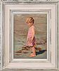 GIRL IN PINK by Rowland Davidson at Ross's Online Art Auctions