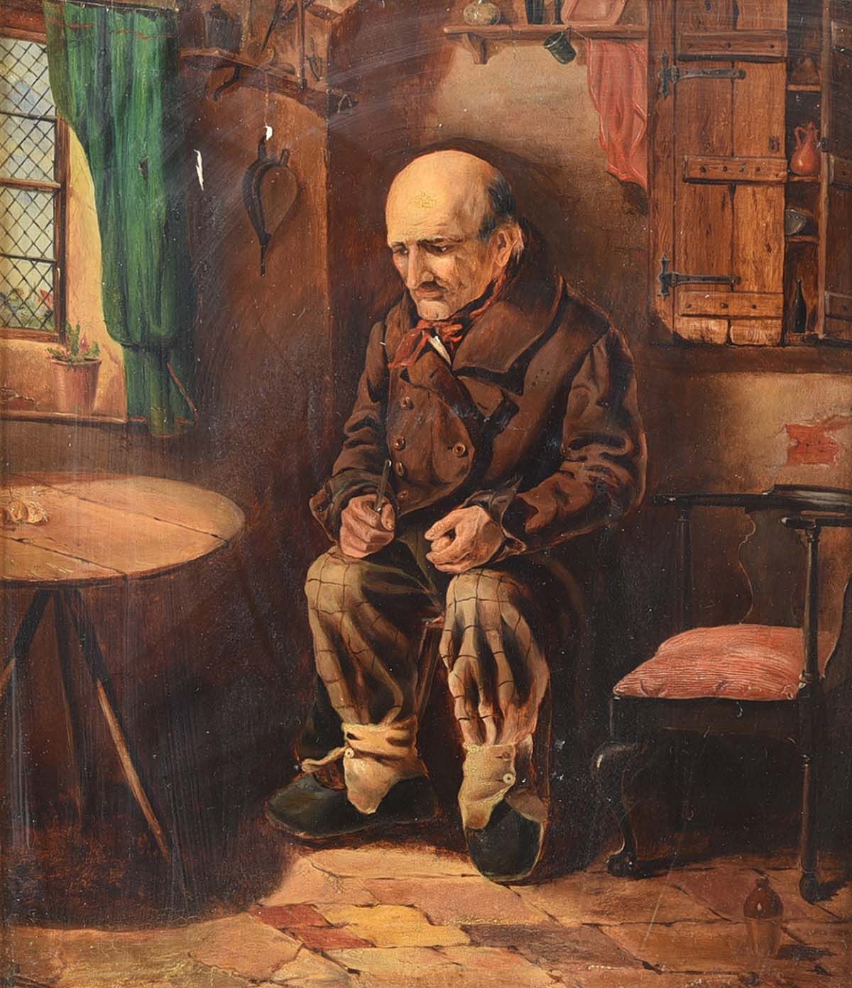 SEATED GENT by After Erskine Nicol RI at Ross's Online Art Auctions
