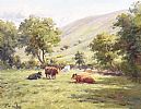 RESTING MEADOW, CUSHENDUN by Charles McAuley at Ross's Online Art Auctions