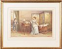 PERIOD INTERIOR WITH FIGURES by George Goodwin Kilburne RI ROI RWS at Ross's Online Art Auctions