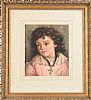 PORTRAIT OF A YOUNG GIRL by Irish School at Ross's Online Art Auctions