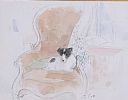 SPOT RESTING ON THE CHAIR by Tom Carr HRHA HRUA at Ross's Online Art Auctions