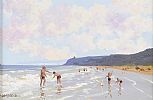 ON DOWNHILL BEACH by Hugh McIlfatrick at Ross's Online Art Auctions