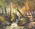 RIVER IN BRYANSFORD FOREST by William Cunningham at Ross's Online Art Auctions