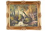 RIVER IN BRYANSFORD FOREST by William Cunningham at Ross's Online Art Auctions