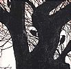 WOODPECKERS IN SILHOUETTE by Andy Saunders at Ross's Online Art Auctions
