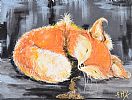 SLEEPY LITTLE FOX by Eileen McKeown at Ross's Online Art Auctions
