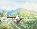 IRISH THATCHED COTTAGE by J.J. O'Neill at Ross's Online Art Auctions