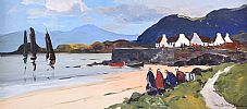 DONEGAL COASTAL COTTAGES by Christopher Duncan at Ross's Online Art Auctions