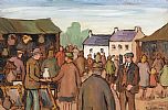 ANTIQUES STALL, MARKET DAY by Gladys Maccabe HRUA at Ross's Online Art Auctions