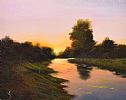 SUNSET ON THE LAGAN by Alan Dickson at Ross's Online Art Auctions