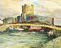 CARRICKFERGUS HARBOUR by Sir John Rodgers at Ross's Online Art Auctions