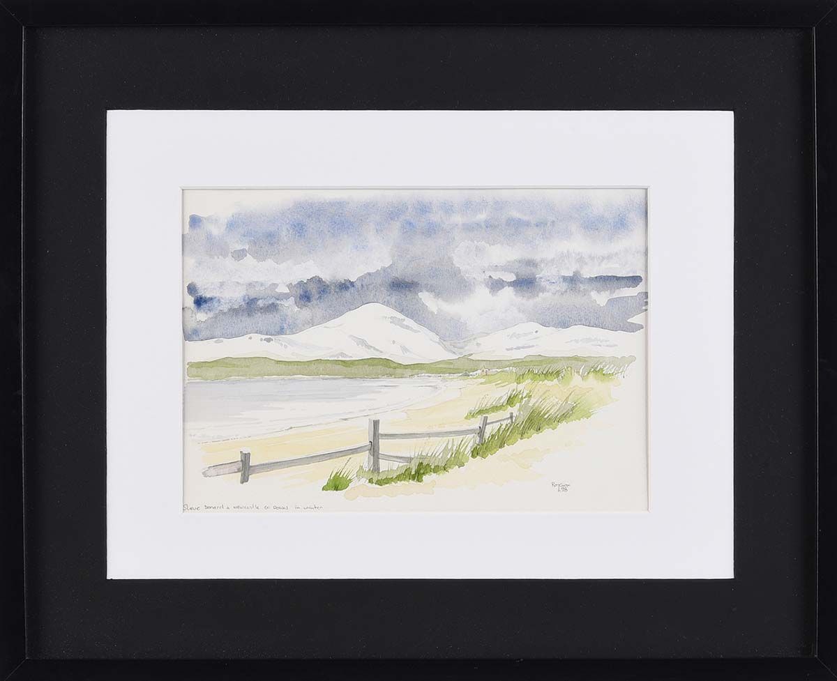SLIEVE DONARD & NEWCASTLE COUNTY DOWN IN WINTER by Roy Knox at Ross's Online Art Auctions