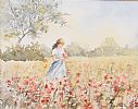IN THE POPPY FIELD by Joan Kenning at Ross's Online Art Auctions