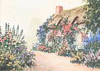 ENGLISH SUMMER COTTAGE by J.H. Ross at Ross's Online Art Auctions