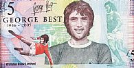 ULSTER BANK GEORGE BEST FIVE POUND NOTE by Irish School at Ross's Online Art Auctions