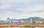 BELFAST ACROSS THE LAGAN by Brian Johnson at Ross's Online Art Auctions