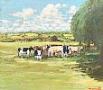 CATTLE GRAZING by Marie Carroll at Ross's Online Art Auctions