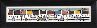 A ROW OF COTTAGES by Irish School at Ross's Online Art Auctions