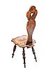 ANTIQUE POKER WORK SPINNING CHAIR at Ross's Online Art Auctions