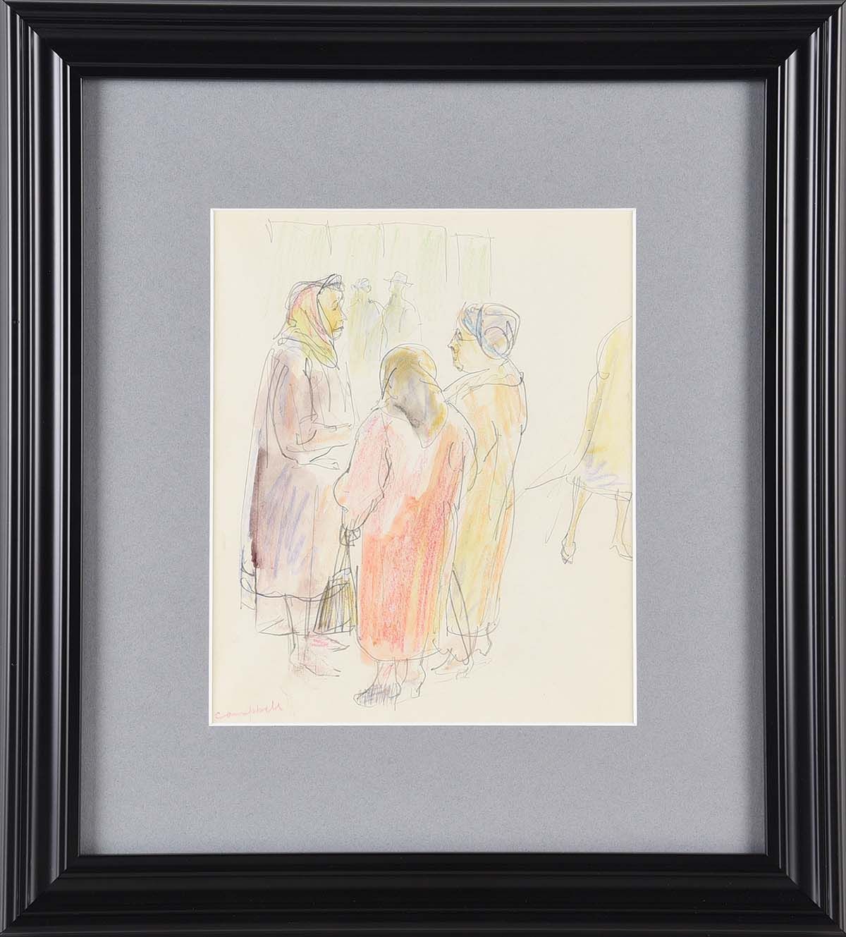 LADIES CHATTING by George Campbell RHA RUA at Ross's Online Art Auctions