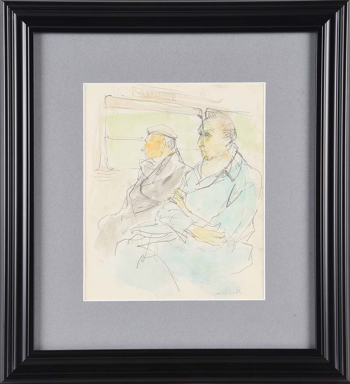 FIGURES ON A TRAIN by George Campbell RHA RUA at Ross's Online Art Auctions