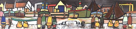 THE DOCKLANDS by Irish School at Ross's Online Art Auctions