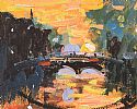 HALF PENNY BRIDGE, DUBLIN by Marie Carroll at Ross's Online Art Auctions
