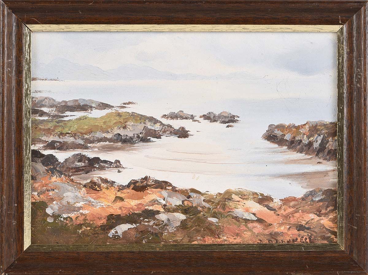 ROCKS & SHORELINE, WEST OF IRELAND by Deirdre O'Donnell at Ross's Online Art Auctions
