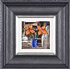 ORANGE FLOWERS IN A BLUE VASE by Colin Flack at Ross's Online Art Auctions