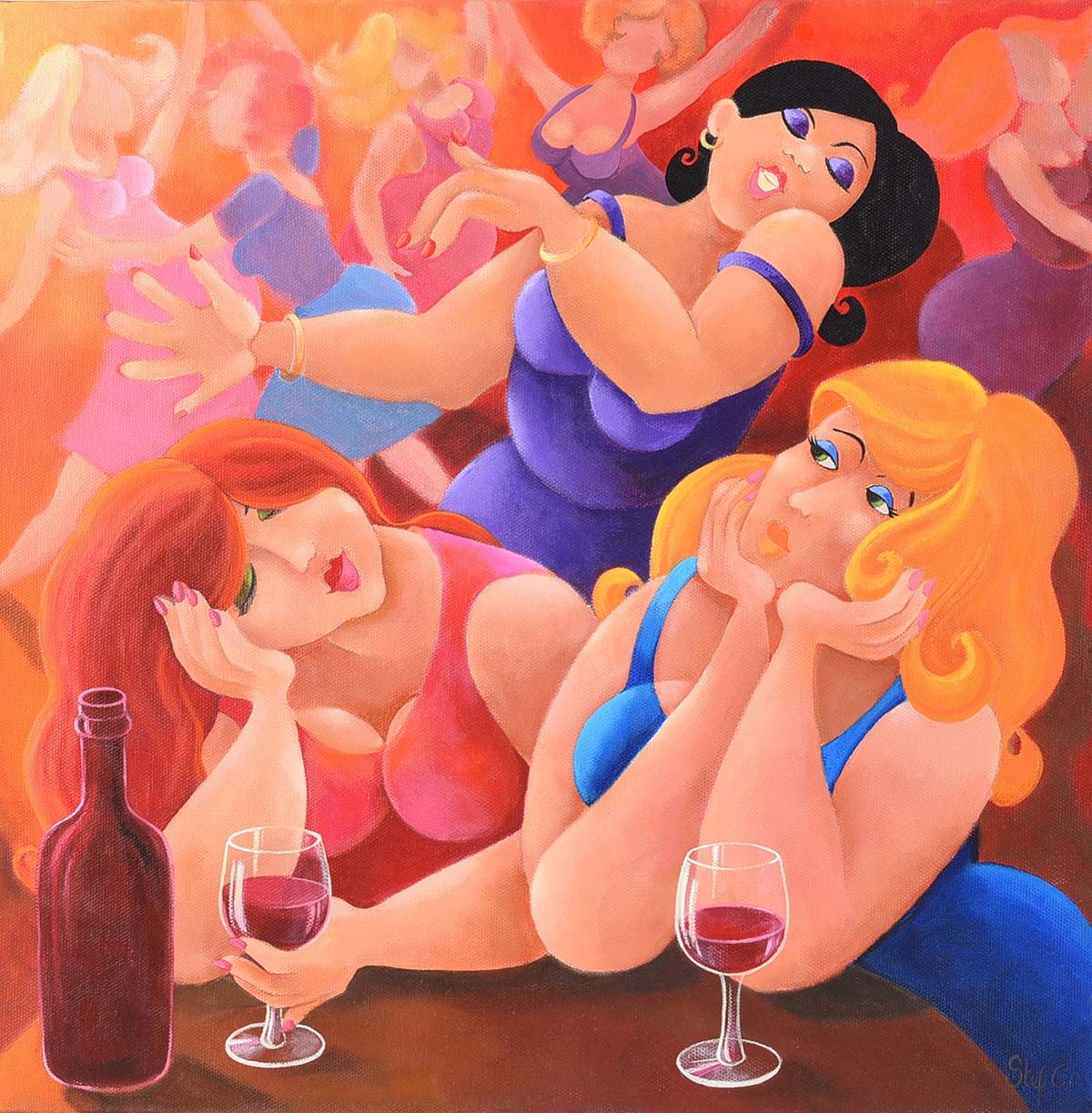 TIRED DANCING by Stef Callaghan at Ross's Online Art Auctions