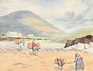 LOADING THE TURF, DONEGAL by Lydia de Burgh RUA UWS at Ross's Online Art Auctions