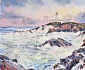 FANAD HEAD LIGHTHOUSE, DONEGAL by Roland A.D. Inman at Ross's Online Art Auctions