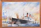 RMS AQUITANIA by John Ginn at Ross's Online Art Auctions