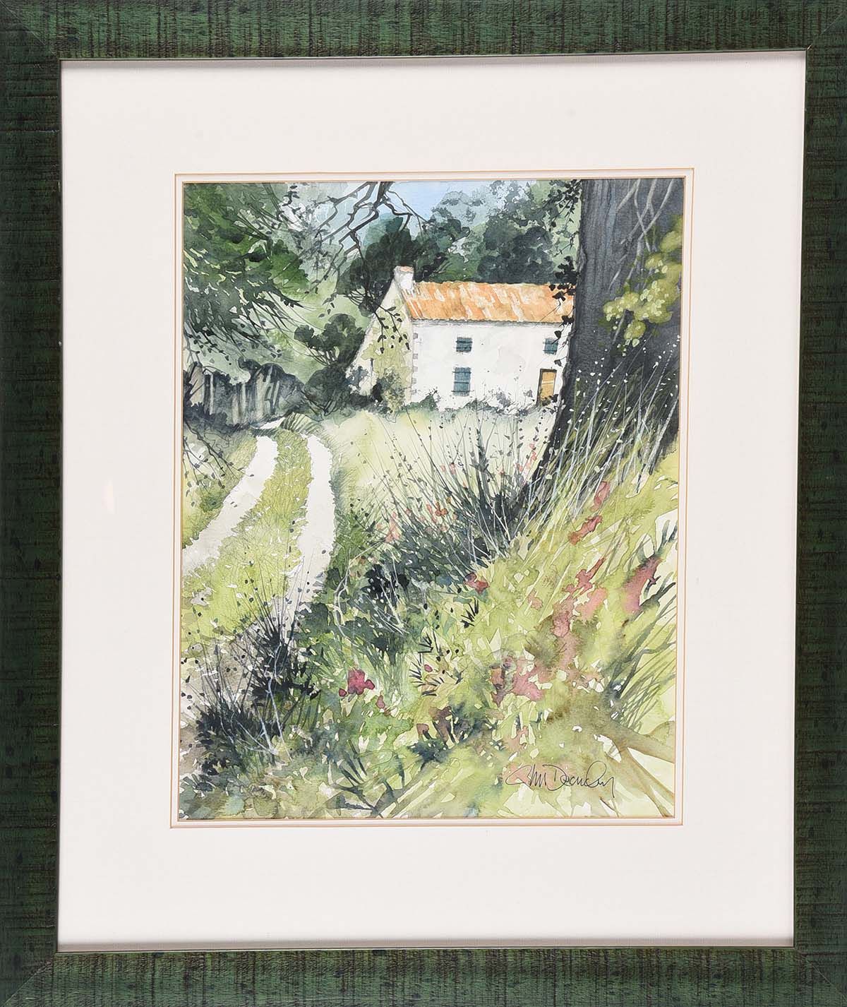 FARMHOUSE, GREENISLAND by Chris Dearden RUA at Ross's Online Art Auctions