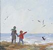 FEEDING THE GULLS, SEAPARK, HOLYWOOD by Tom Kerr at Ross's Online Art Auctions