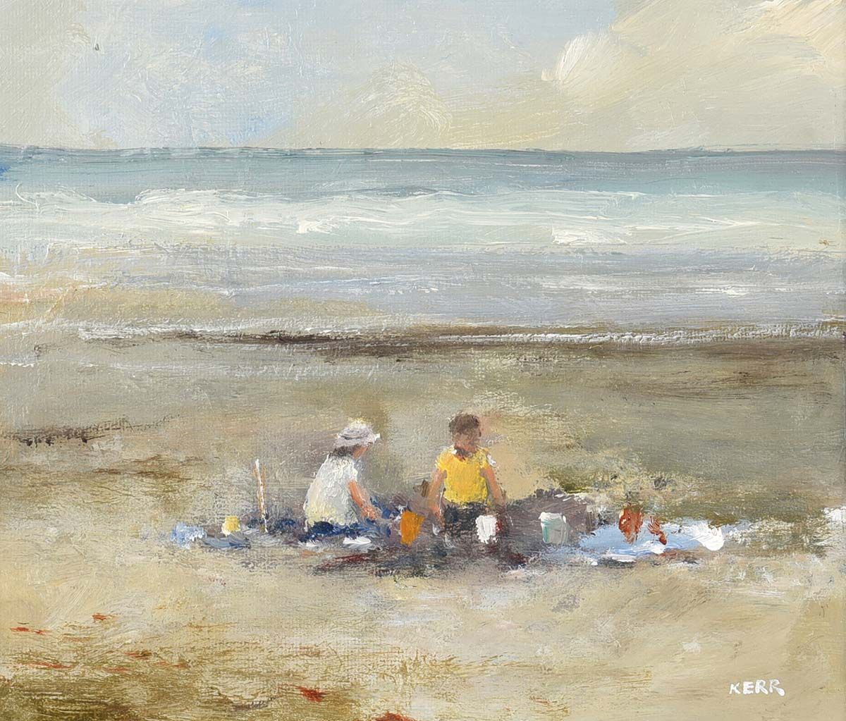 AT THE SEASIDE by Tom Kerr at Ross's Online Art Auctions