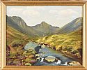 RIVER IN THE MOUNTAINS by H. Ballie at Ross's Online Art Auctions