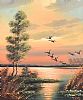 MALLARDS OVER THE LOUGH by H. Haki at Ross's Online Art Auctions