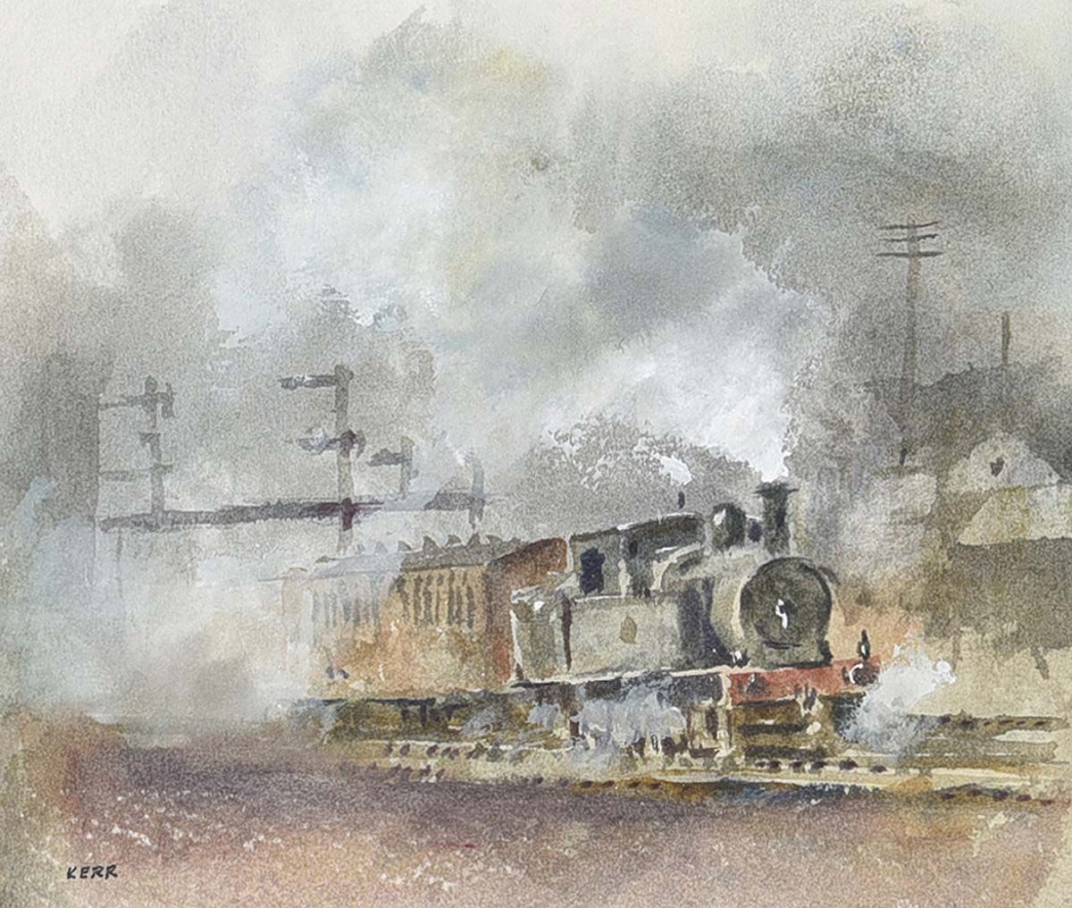 LOCOMOTIVE NUMBER 30 B.C.D.R. by Tom Kerr at Ross's Online Art Auctions
