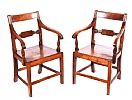PAIR OF GEORGIAN COUNTRY HOUSE ARMCHAIRS at Ross's Online Art Auctions