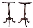 PAIR OF EDWARDIAN MAHOGANY SHAPED TOP LAMP TABLE at Ross's Online Art Auctions