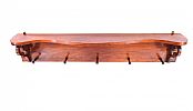 ANTIQUE MAHOGANY WALL MOUNTED COAT RACK at Ross's Online Art Auctions