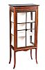 EDWARDIAN INLAID MAHOGANY DISPLAY CABINET at Ross's Online Art Auctions