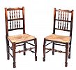 PAIR OF ANTIQUE OAK COUNTRY CHAIRS at Ross's Online Art Auctions
