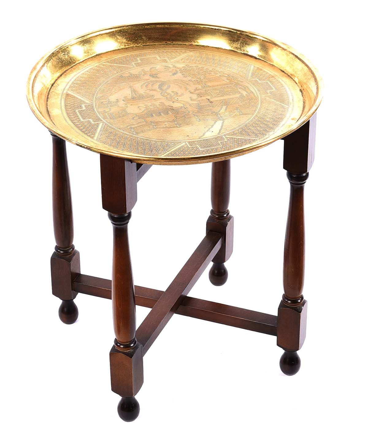 BRASS CAMPAIGN TABLE at Ross's Online Art Auctions