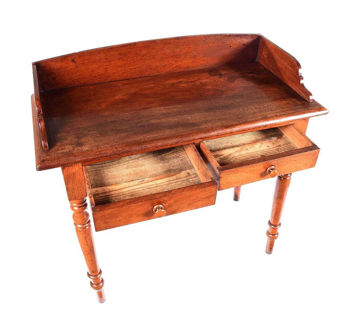 VICTORIAN MAHOGANY GALLERY BACK SIDE TABLE at Ross's Online Art Auctions
