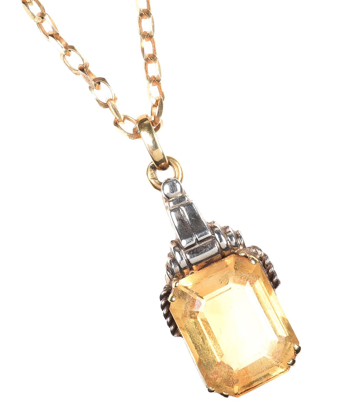 9CT GOLD TOPAZ NECKLACE at Ross's Online Art Auctions