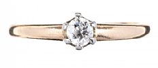 14CT GOLD DIAMOND SOLITAIRE RING at Ross's Online Art Auctions